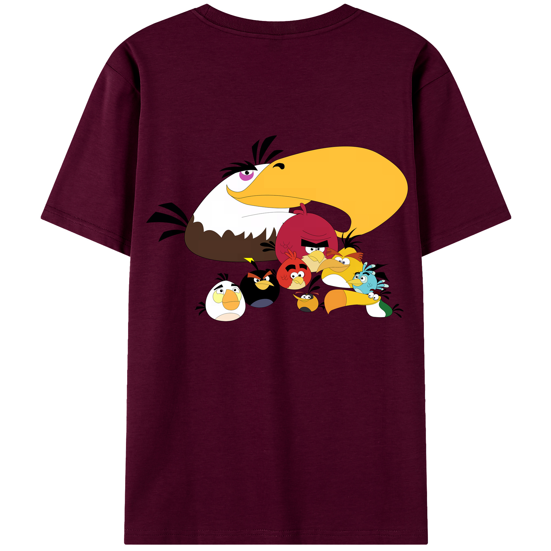 （画像用） Angry Birds アングリーバード レディース半袖Tシャツ(バックプリント)